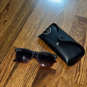 Ray-Ban Black and Red Sunglasses with Case